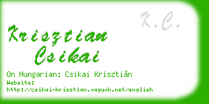 krisztian csikai business card